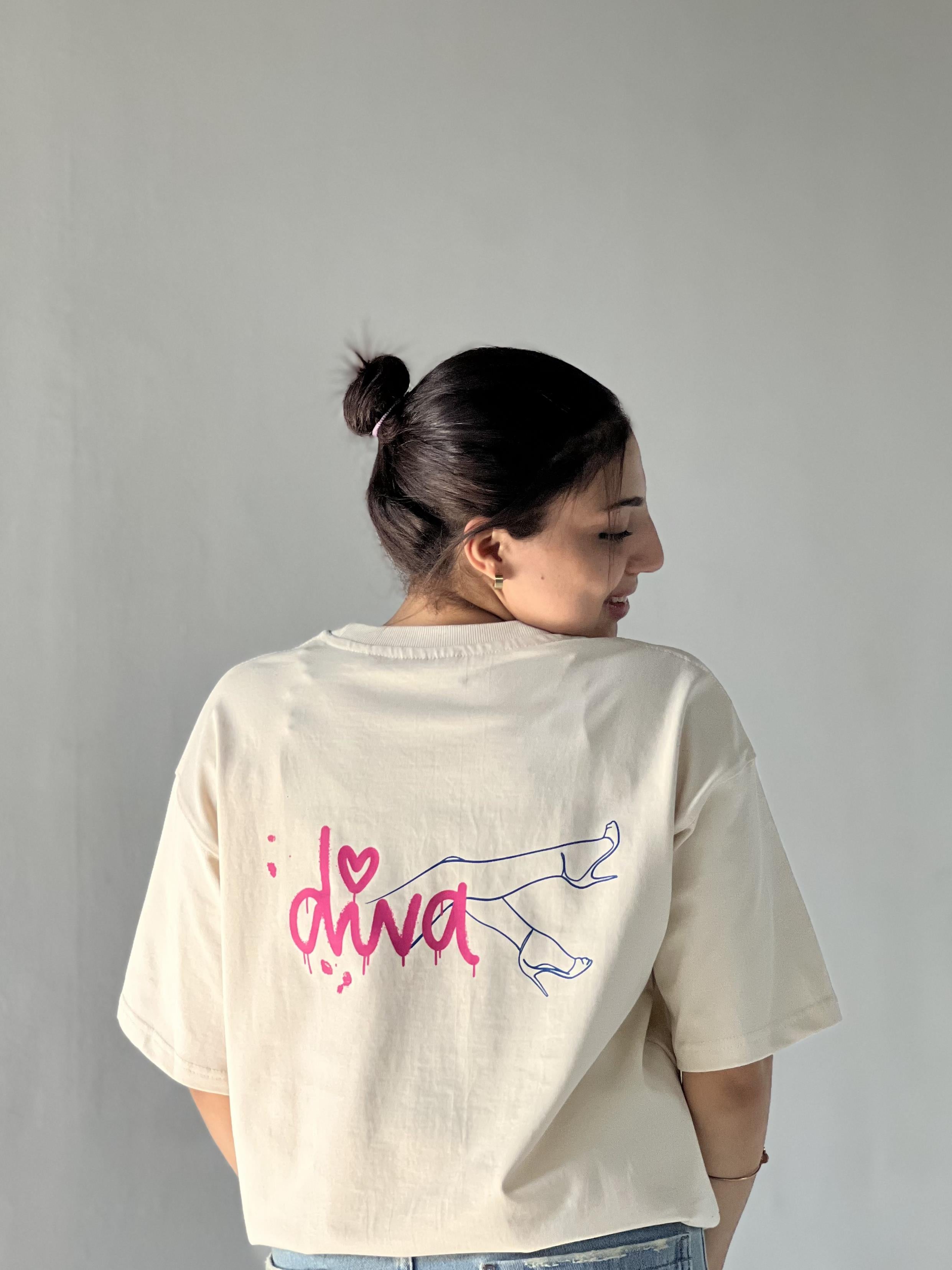 Oversize Printed DIVA T-SHIRT
