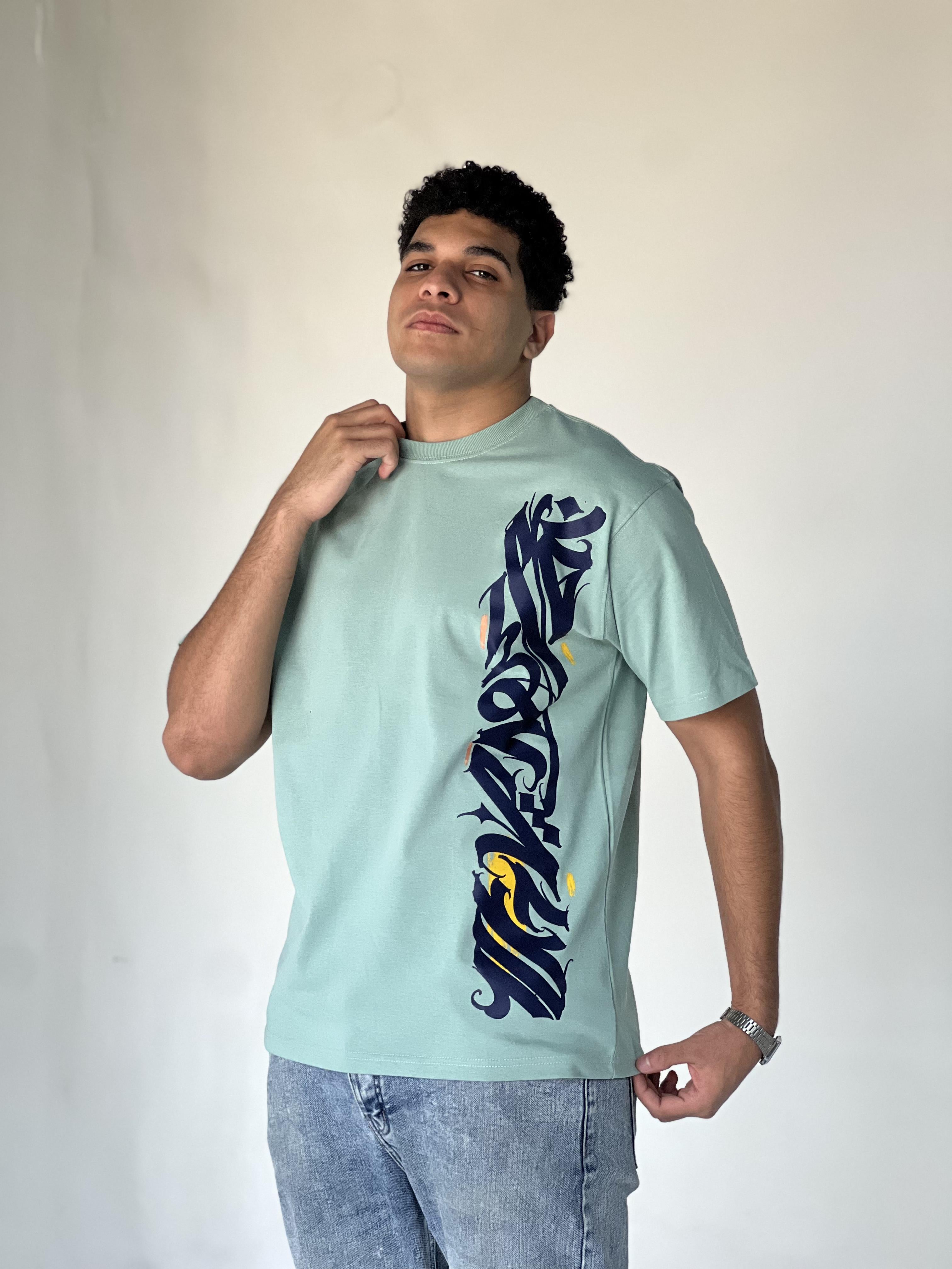 Oversize Printed  CALLIGRAPHY T-SHIRT