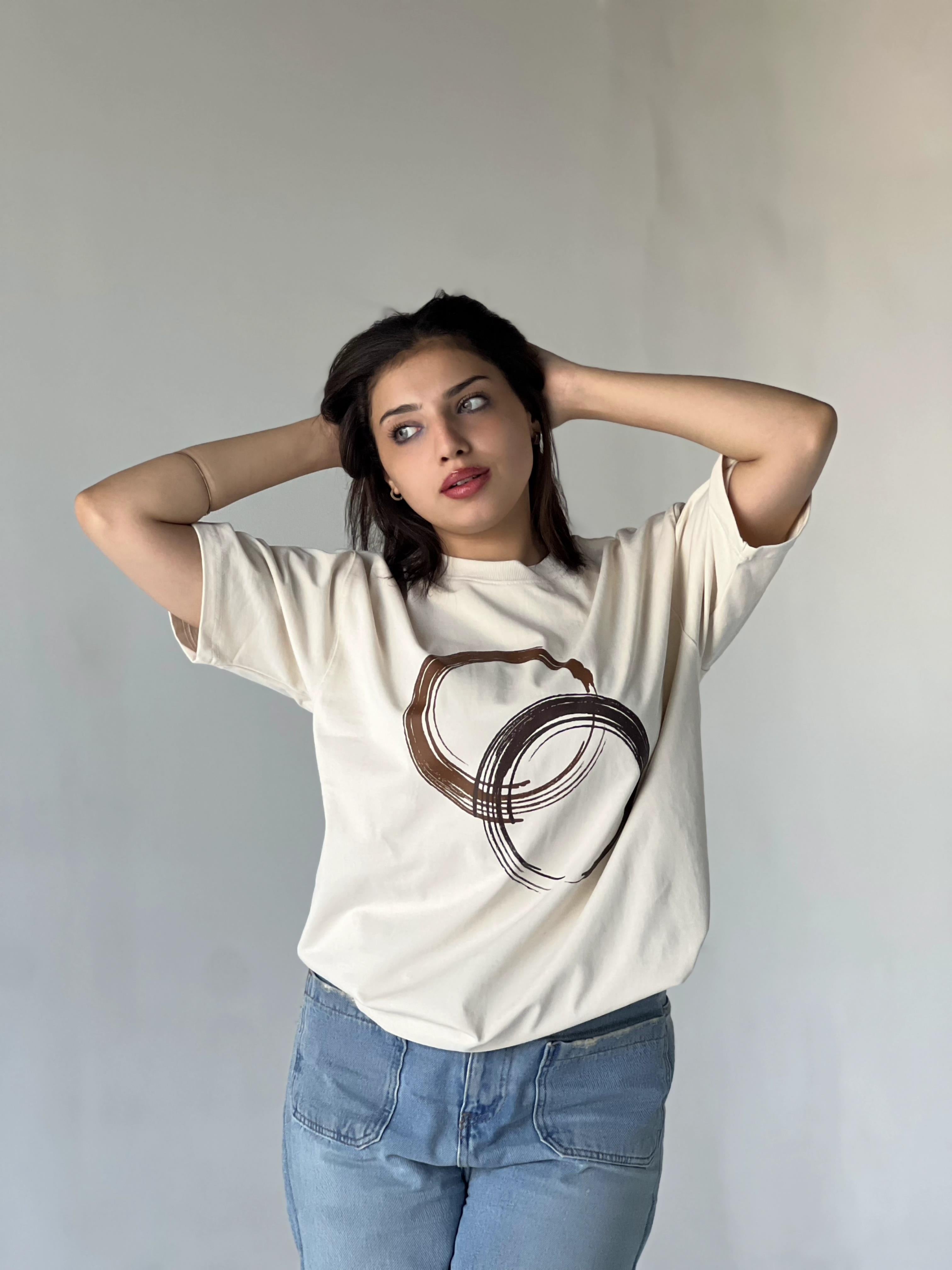 Oversize Printed CIRCLES T-SHIRT