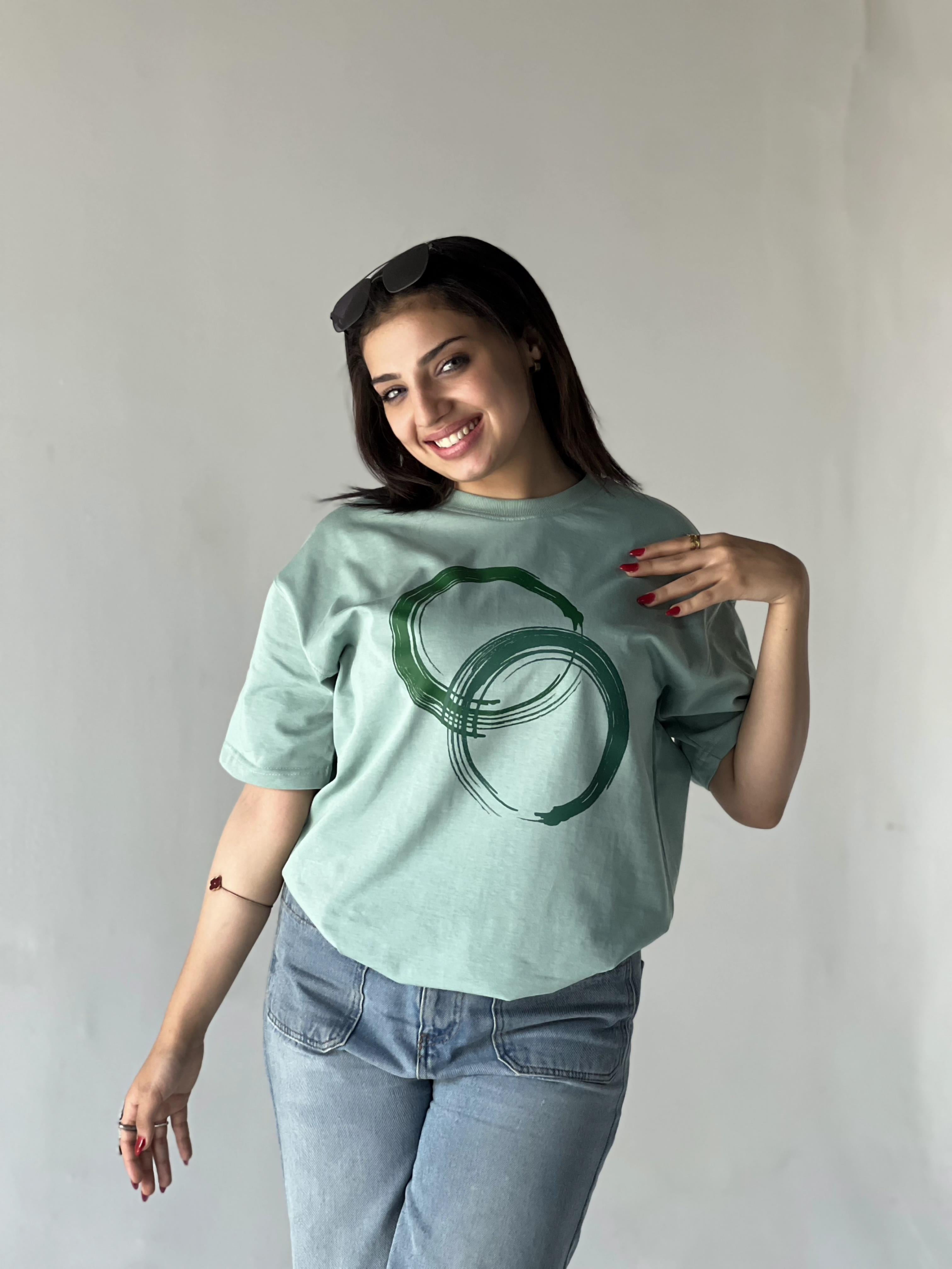 Oversize Printed CIRCLES T-SHIRT