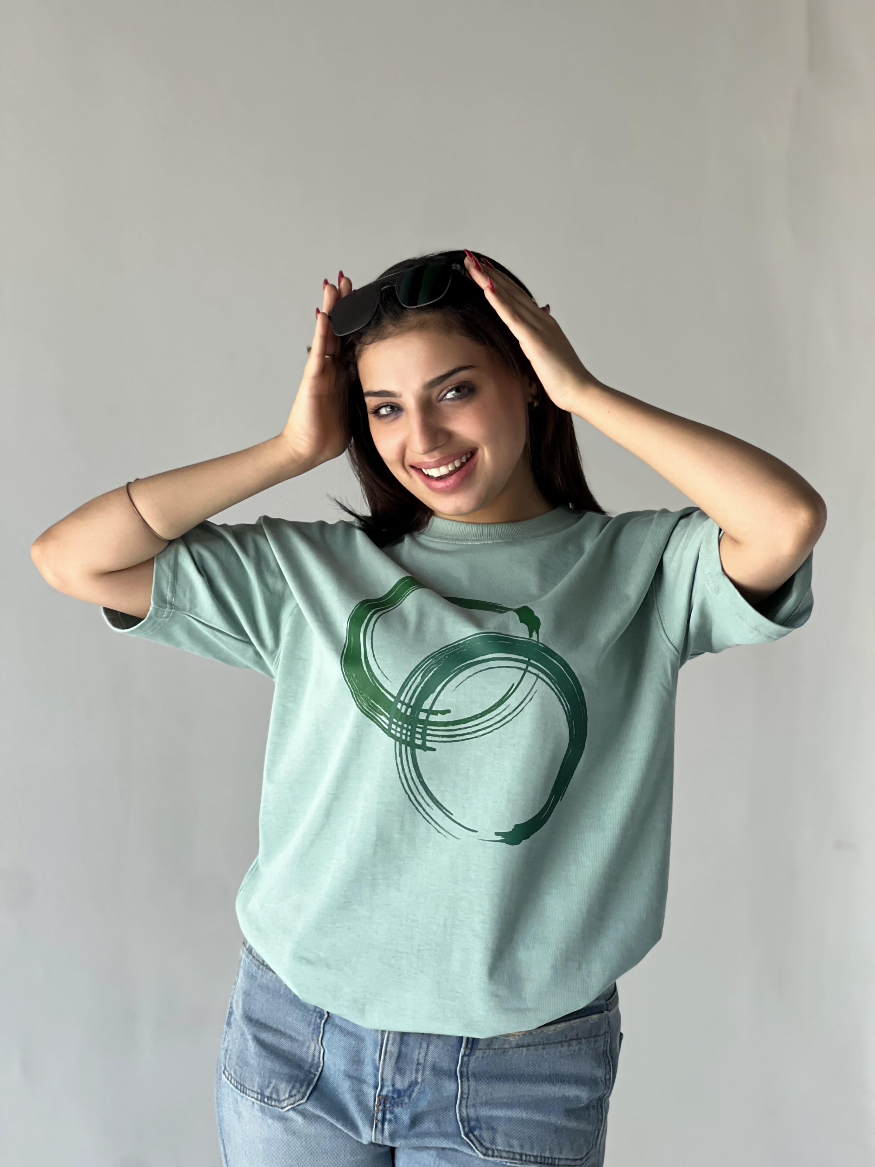 Oversize Printed CIRCLES T-SHIRT